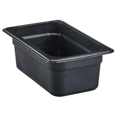 CAMBRO 1/4 Size 4 in Black H-Pan™ High Heat Food Pan 44HP110